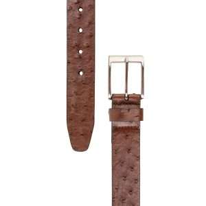 Mi Amuleto » Zapato Exótico Artesanal Mexicano Cinturón Avestruz Café