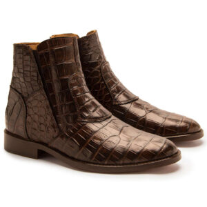 Mi Amuleto » Zapato Exótico Artesanal Mexicano Botín Piel de Cocodrilo